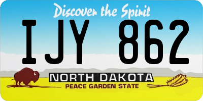 ND license plate IJY862