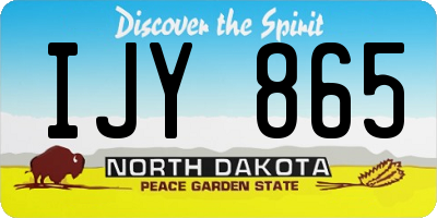 ND license plate IJY865