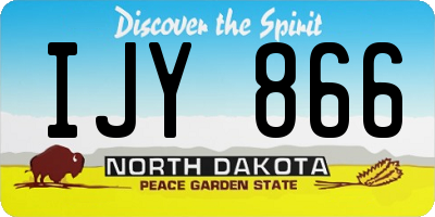 ND license plate IJY866