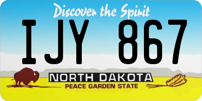 ND license plate IJY867
