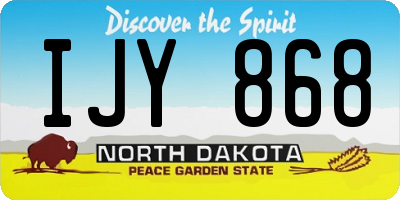 ND license plate IJY868