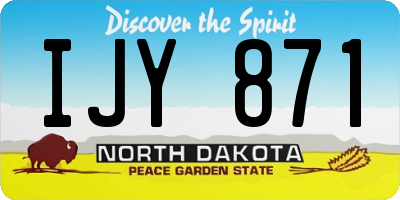 ND license plate IJY871