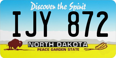 ND license plate IJY872