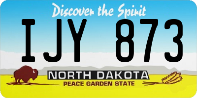 ND license plate IJY873