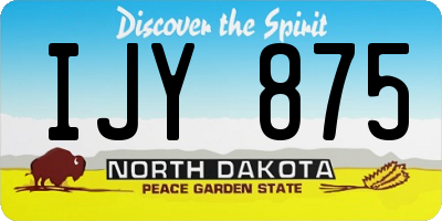 ND license plate IJY875