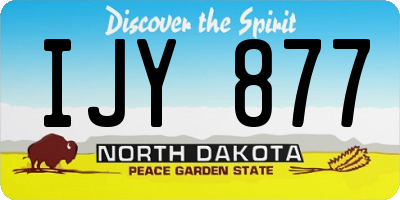 ND license plate IJY877