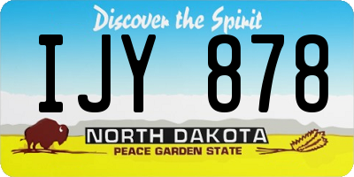 ND license plate IJY878