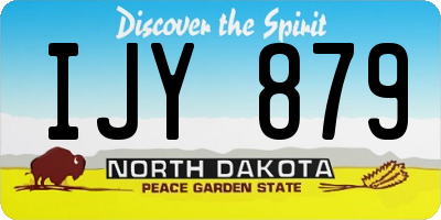 ND license plate IJY879