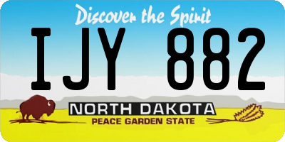 ND license plate IJY882