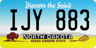 ND license plate IJY883