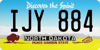 ND license plate IJY884