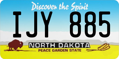 ND license plate IJY885