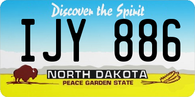 ND license plate IJY886