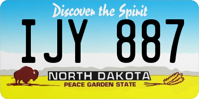 ND license plate IJY887