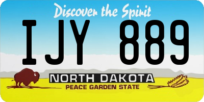 ND license plate IJY889