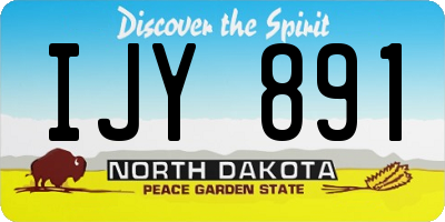 ND license plate IJY891