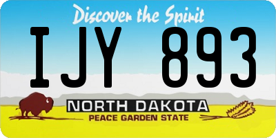 ND license plate IJY893