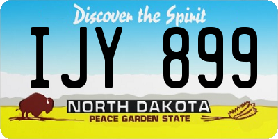 ND license plate IJY899
