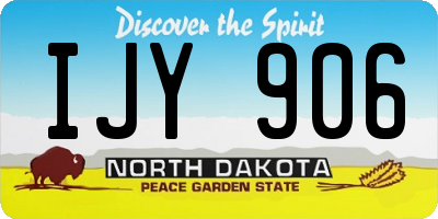 ND license plate IJY906