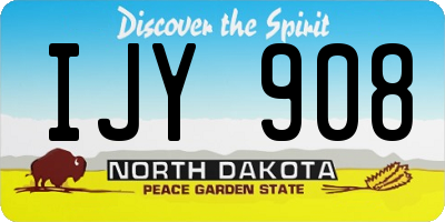 ND license plate IJY908