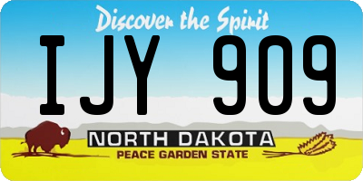 ND license plate IJY909