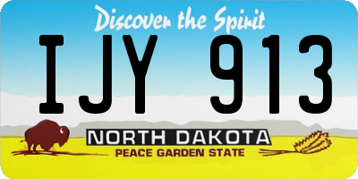 ND license plate IJY913