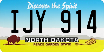 ND license plate IJY914