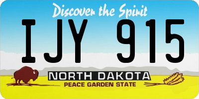 ND license plate IJY915
