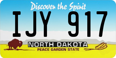 ND license plate IJY917