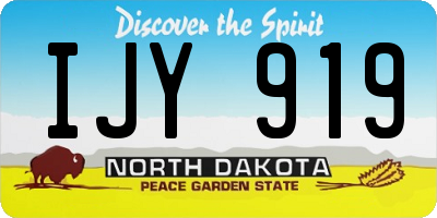 ND license plate IJY919