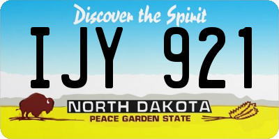 ND license plate IJY921