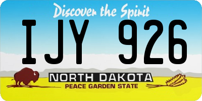 ND license plate IJY926