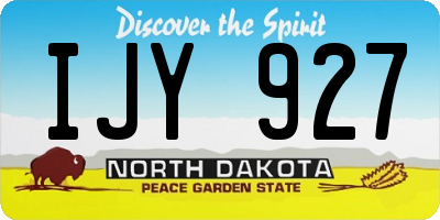 ND license plate IJY927