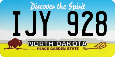ND license plate IJY928
