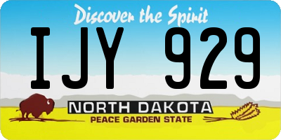 ND license plate IJY929