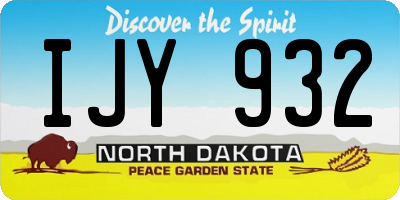 ND license plate IJY932