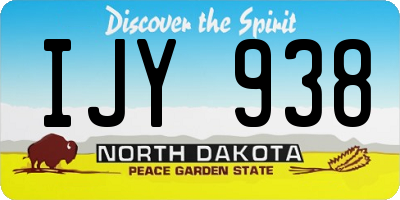 ND license plate IJY938