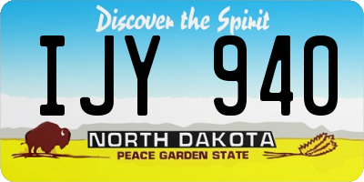 ND license plate IJY940