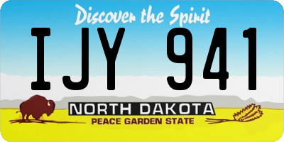 ND license plate IJY941