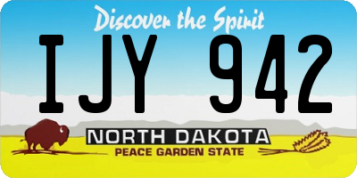 ND license plate IJY942