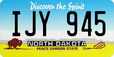 ND license plate IJY945