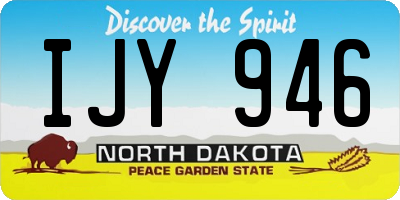 ND license plate IJY946