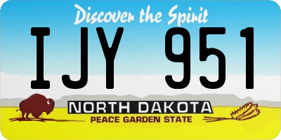 ND license plate IJY951