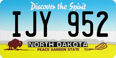ND license plate IJY952