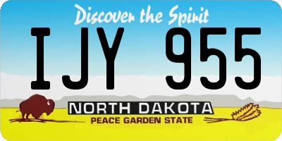 ND license plate IJY955