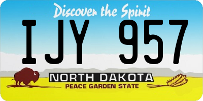 ND license plate IJY957