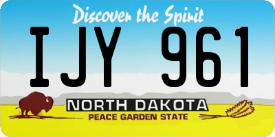 ND license plate IJY961