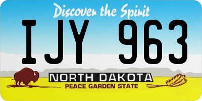 ND license plate IJY963