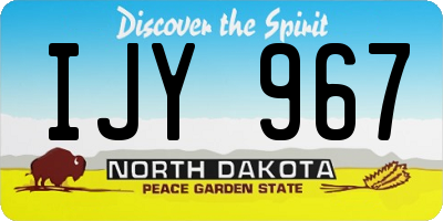 ND license plate IJY967