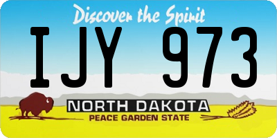ND license plate IJY973